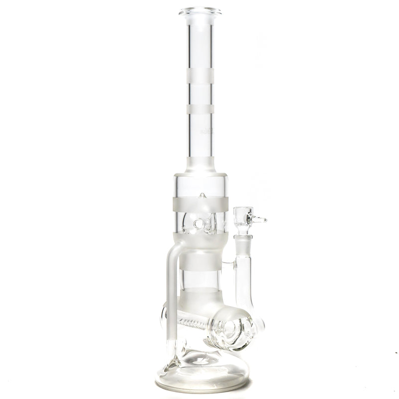 Ben Wilson - Hollow Foot Inline Recycler Tube w/ Triple Donut Perc - Sandblasted - The Cave