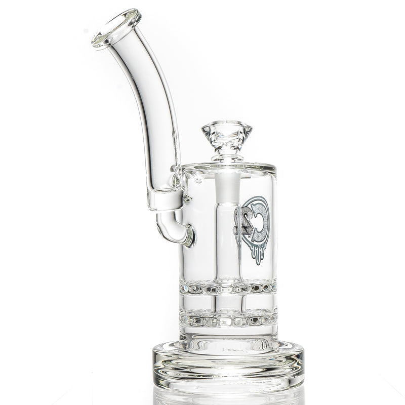 C2 Custom Creations - Double Ratchet Bubbler - 65mm - White Seed Label - The Cave