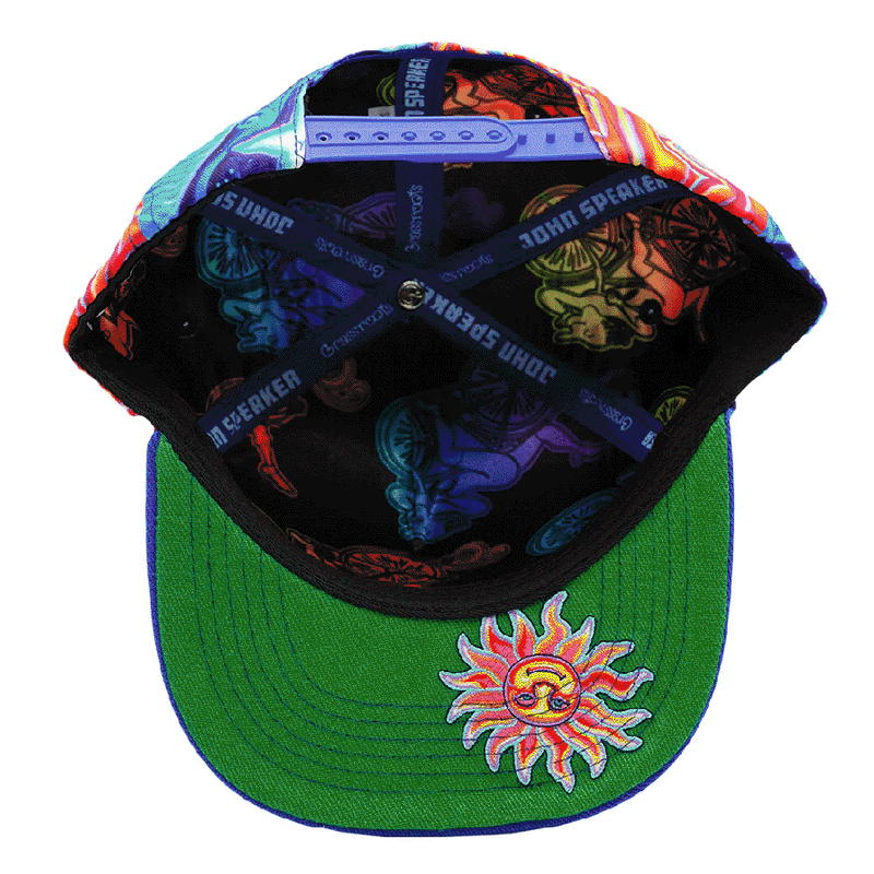 Grassroots - John Speaker Bicycle Day Allover Snapback Hat - Small/Medium - The Cave