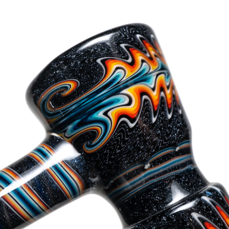 Leisure - Worked Disk Slide - 18mm - Sparkle Black w/ Fire & Ice - The Cave