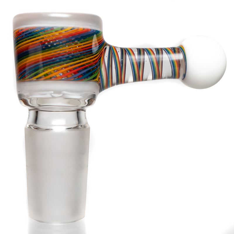 Leisure - Worked 54 Arm Bubbler - White w/ Rainbow Retti - The Cave