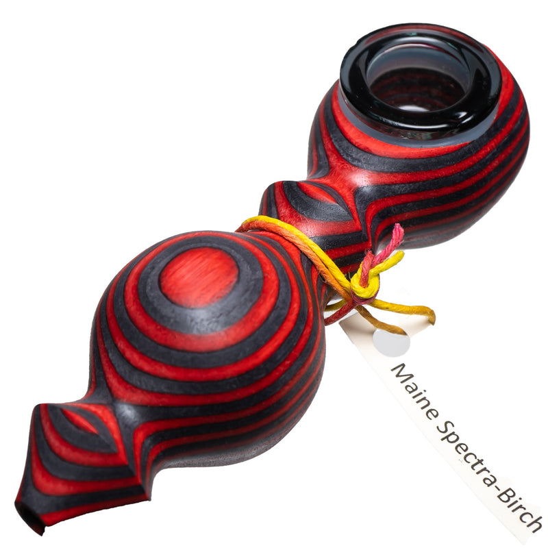Steve's Dank Pipes - The Classic - Maine Spectra-Birch - Red & Grey - Smoke Bowl - The Cave
