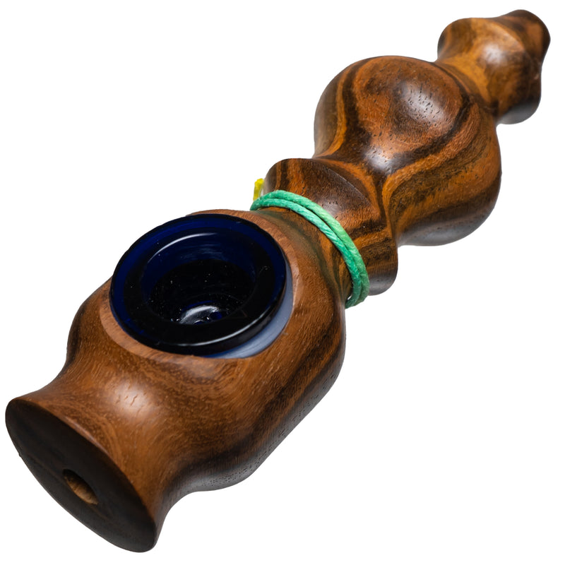 Steve's Dank Pipes - The Classic - Front Carb - Brazilian Bocote - Blue Bowl - The Cave