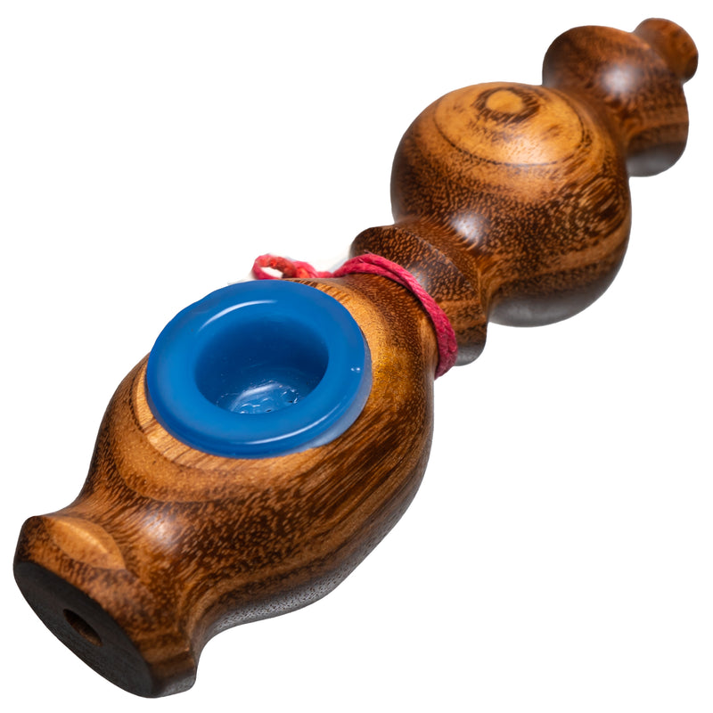 Steve's Dank Pipes - The Classic - Front Carb - Brazilian Tigerwood - Milky Blue Bowl - The Cave