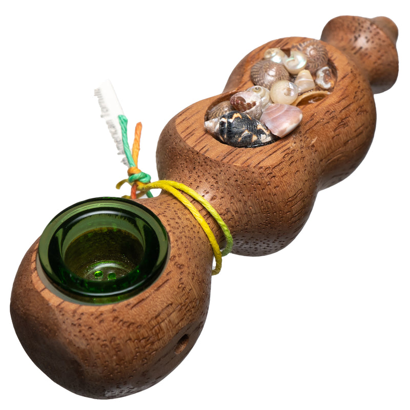 Steve's Dank Pipes - Inlay - Shells - South American Tornillo - Green Bowl - The Cave