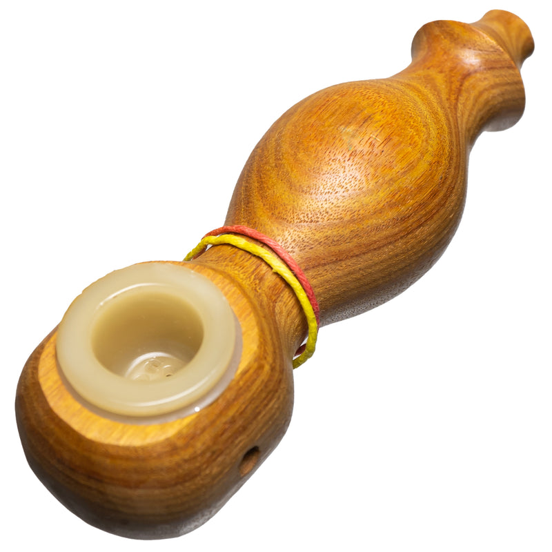 Steve's Dank Pipes - The Classic - Australian Canarywood - Milky Yellow Bowl - The Cave