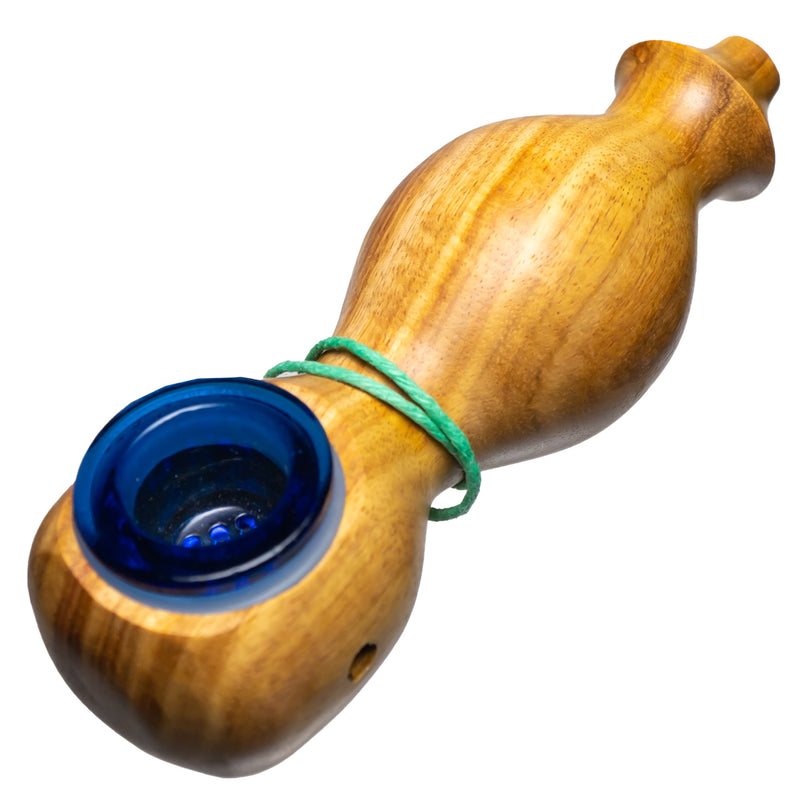 Steve's Dank Pipes - The Classic - Australian Canarywood - Blue Bowl - The Cave