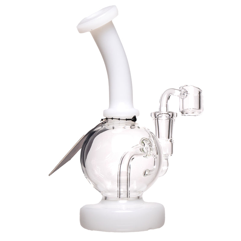 Phoenix Star - Hollow Foot Orb Bubbler - White - The Cave