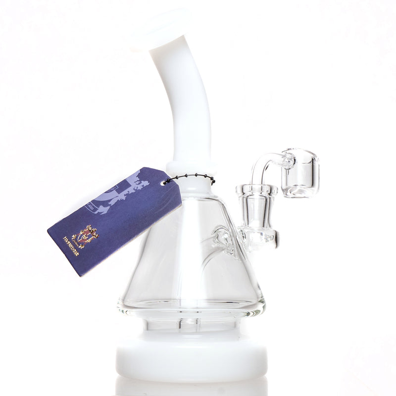 Phoenix Star - Hollow Foot Cone Bubbler - White - The Cave
