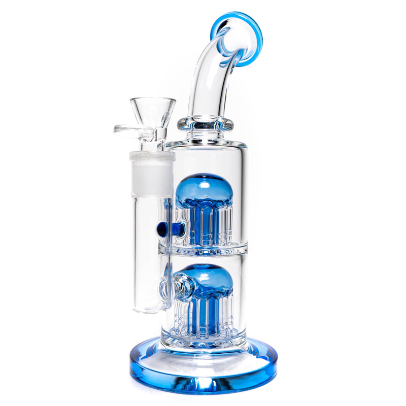 Shooters - Double Tree Perc Rig - Blue Accents - The Cave