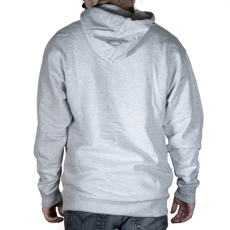 The Cave - Hooded Sweatshirt - Classic Logo - Heather Grey & Purple - 3XL - The Cave