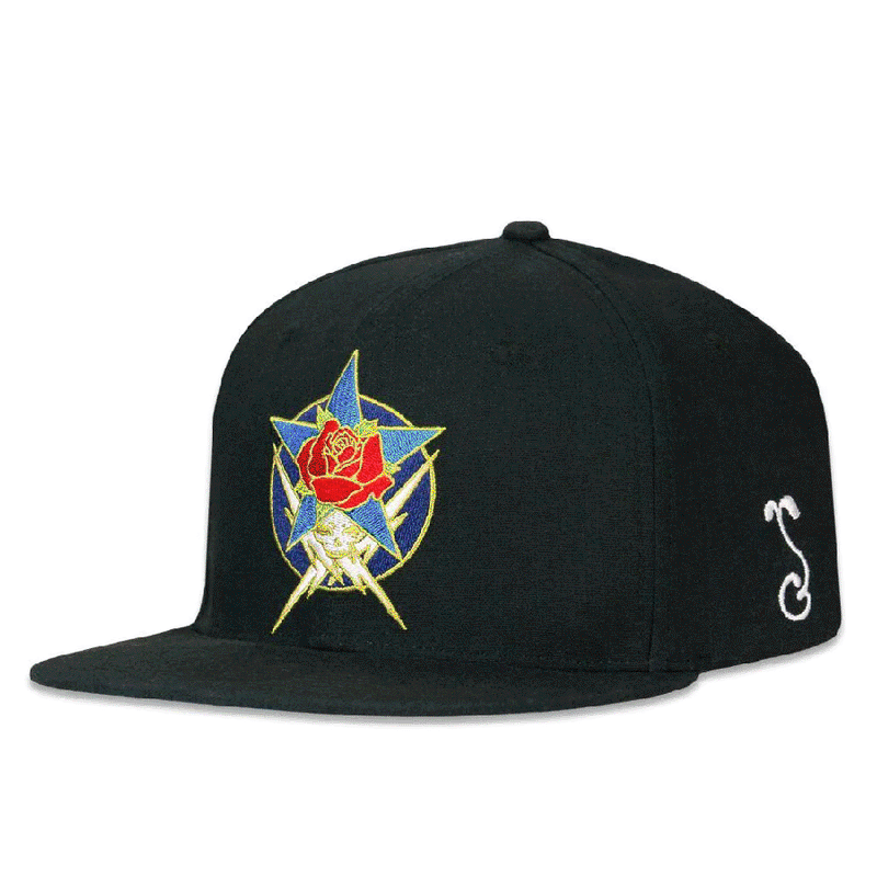 Grassroots - Stanley Mouse Dead Star Black Snapback Hat - Large/XL - The Cave