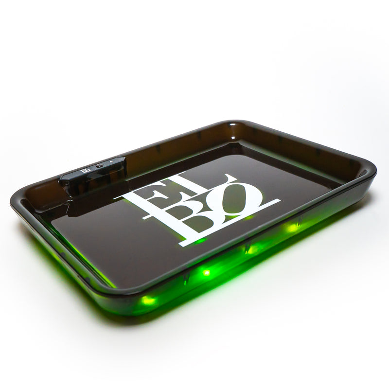 Elbo - Glow Rolling Tray - Black - The Cave