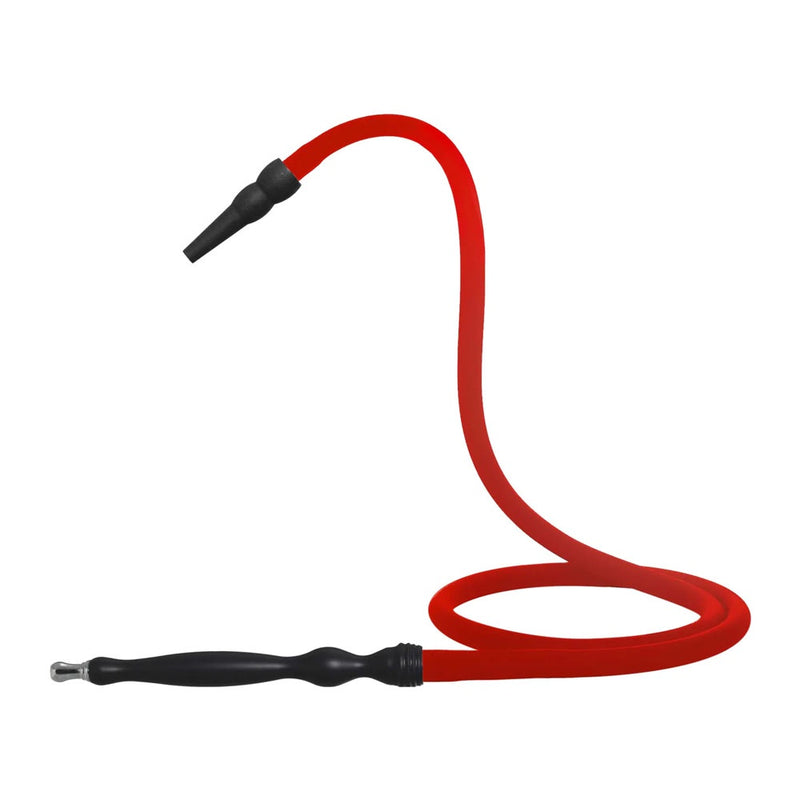 MYA - Silicone Hookah Hose w/ Long Handle - 632s - Red - The Cave