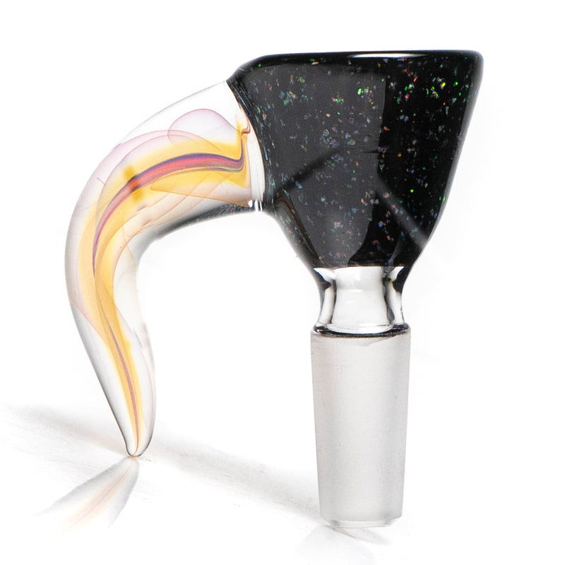 Jakers Glass - Worked Mini Beaker - Crushed Opal & Rasta Reversal - The Cave