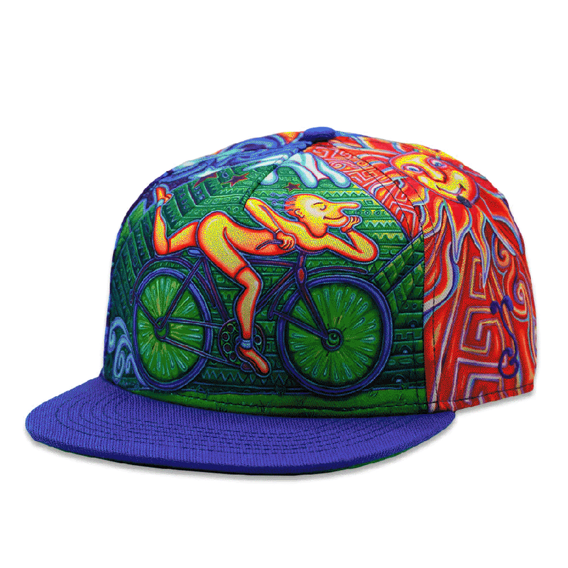 Grassroots - John Speaker Bicycle Day Allover Snapback Hat - Small/Medium - The Cave