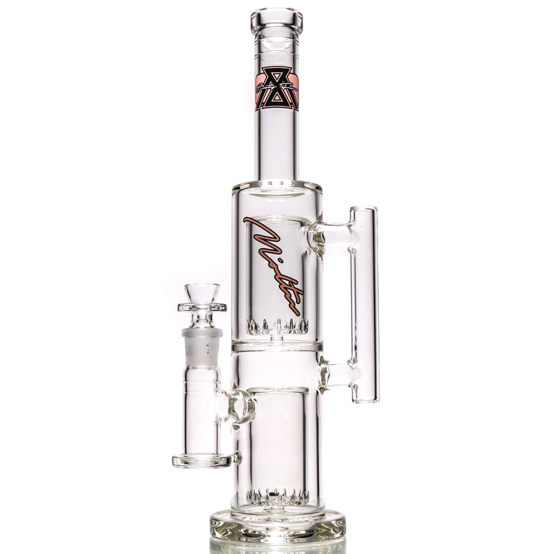 Moltn Glass - Sixty Five - Double Can Perc - Pink Sig. - The Cave