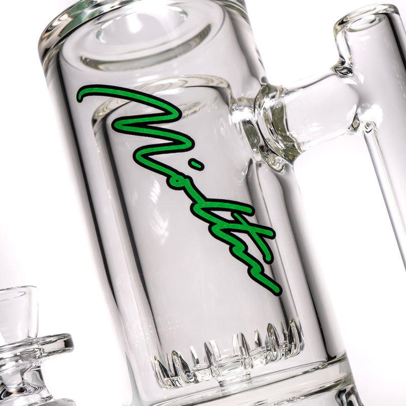 Moltn Glass - Sixty Five - Double Can Perc - Green Sig. - The Cave
