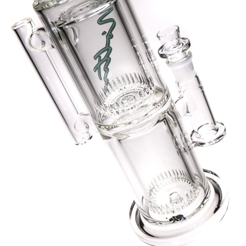 Moltn Glass - Eighty - Double Can Perc - Green Sig. - The Cave
