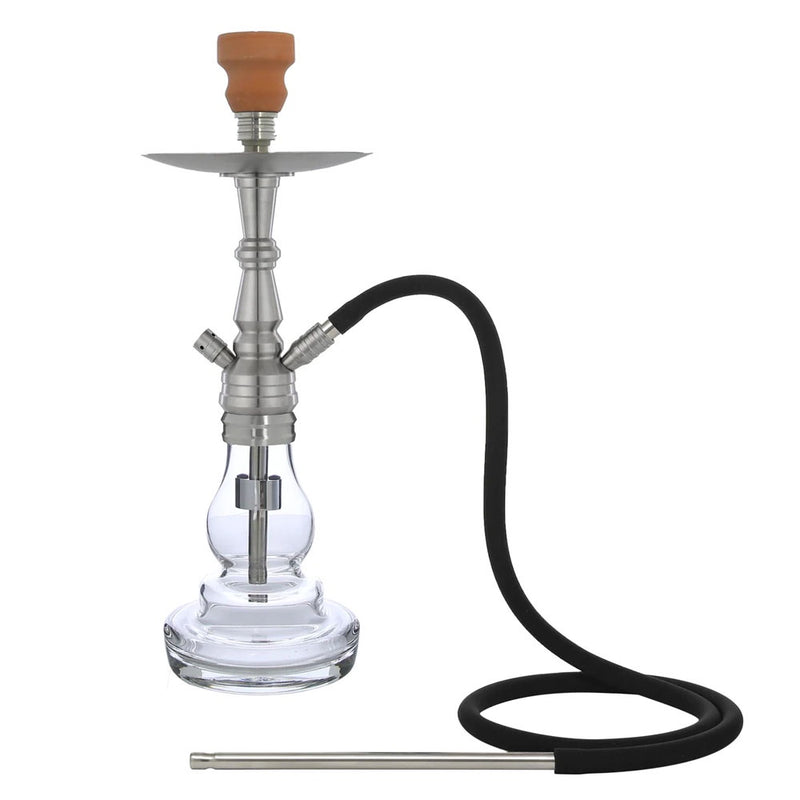 MYA - Stainless Steel Hookah - Mini Robusto 500S - Silver - The Cave