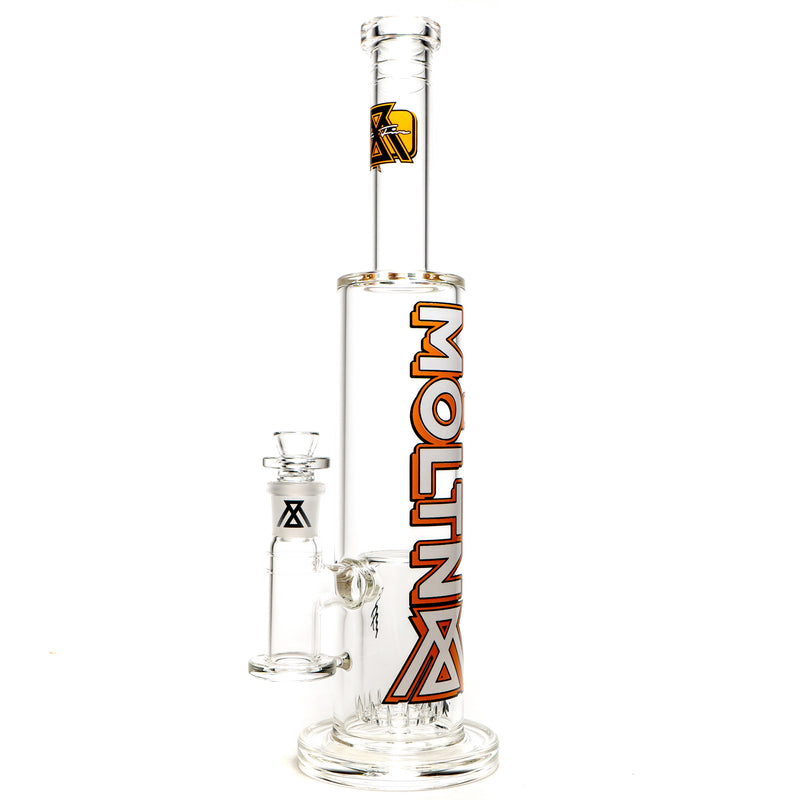 Moltn Glass - Sixty Five - Tall - Can Perc - Orange & White Shadow Label - The Cave