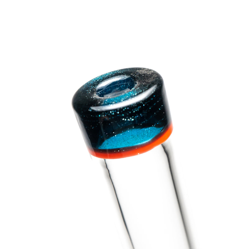 Nes Glass - Mini Tube - Reversal Bottom - Heavy Blue L. w/ Lava Wag - The Cave