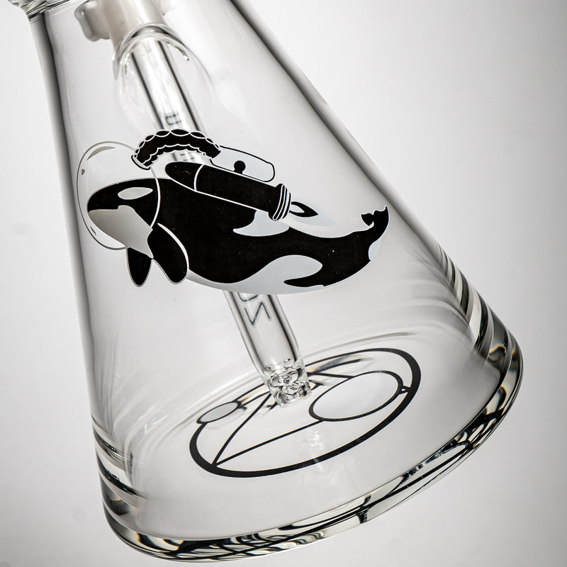 Phenomenon Glass - 18" Spin Beaker - 50x5 - Killer Whale - The Cave