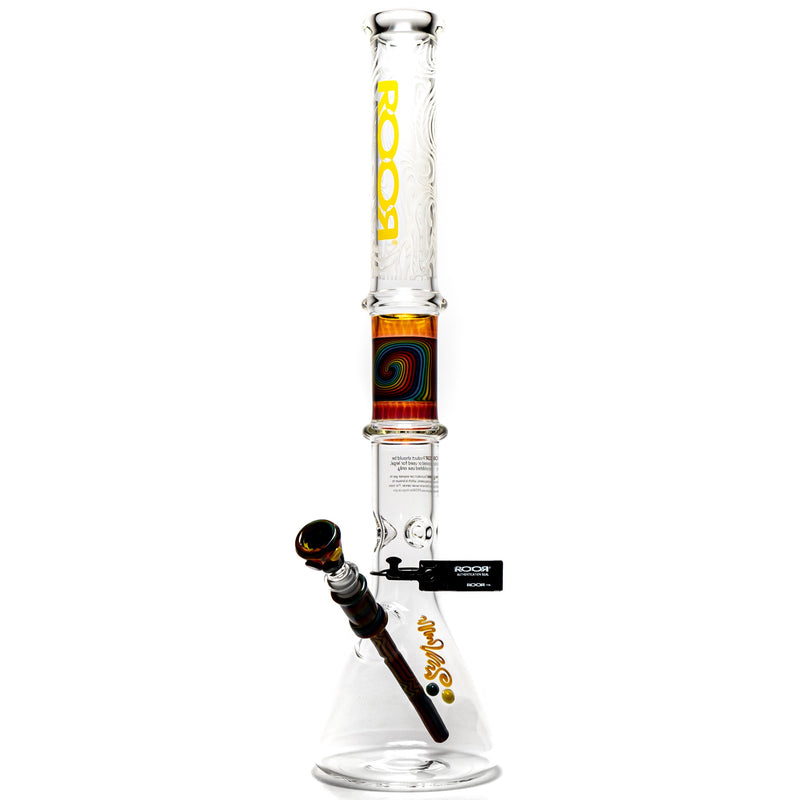 ROOR.US x Chase Adams - 22" Worked Beaker - 50x5 - Amber Purple - The Cave