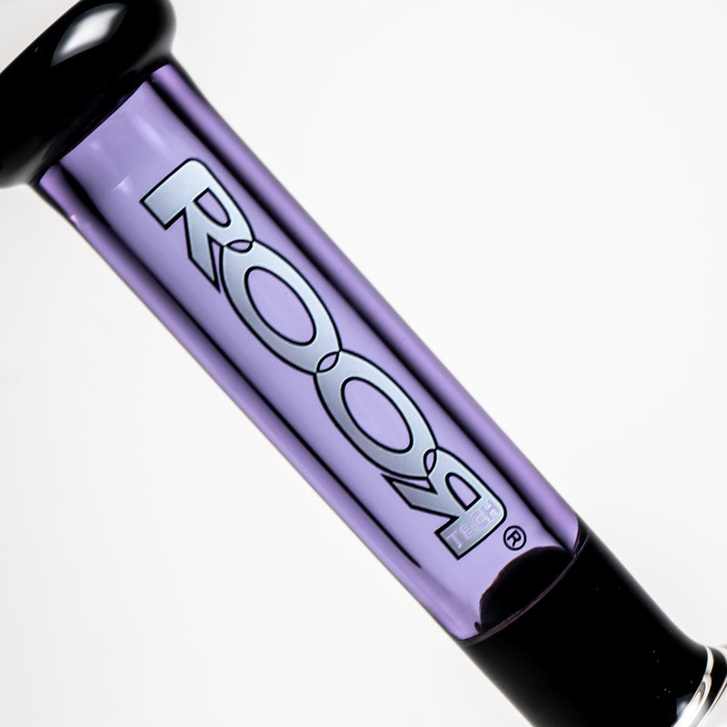 ROOR.US - Fixed Double Chamber Bubbler - 10 Arm Tree - Purple & Black - The Cave