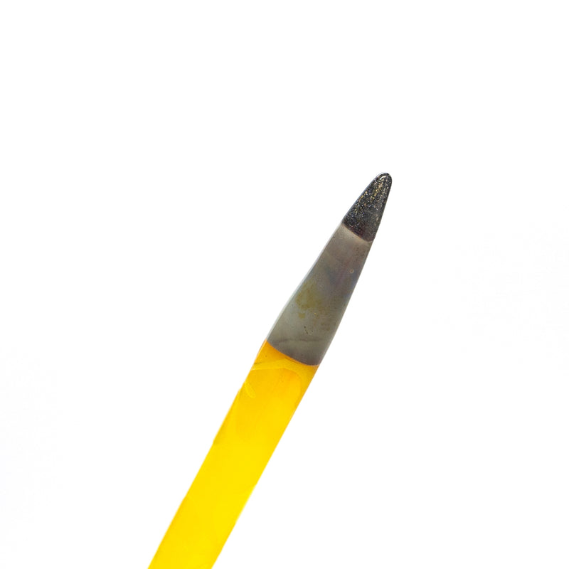 Sherbet X Scratched Glassworks - Double Sided Blasted Pencil - Lemon Drop - Steel Wool Tip - The Cave