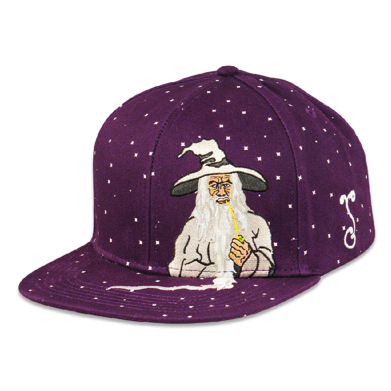 Grassroots - Toking Wizard Purple Snapback Hat - Large/XL - The Cave