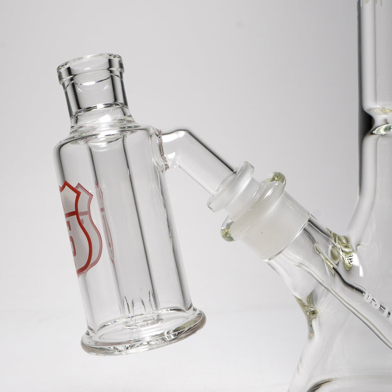 US Tubes - Ash Catcher - 18mm 45° - White & Red Highway Label - The Cave