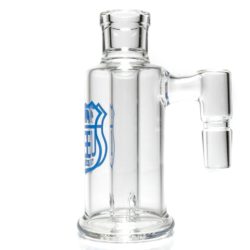 US Tubes - Ash Catcher - 18mm 45° - White & Blue Highway Label - The Cave