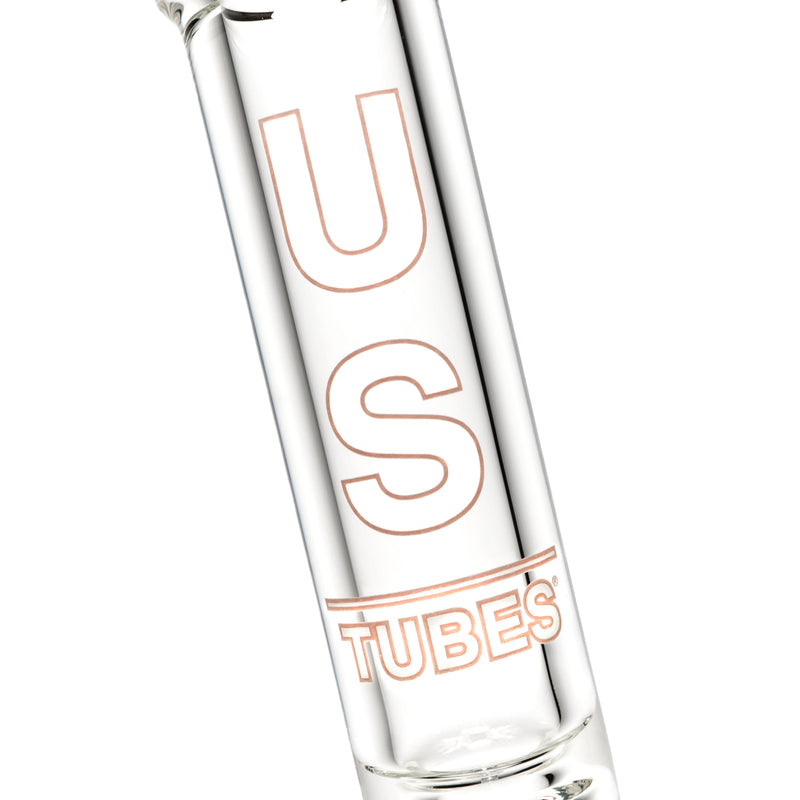 US Tubes - 12" Beaker 50x9 - Constriction - White & Pink Vertical Label - The Cave