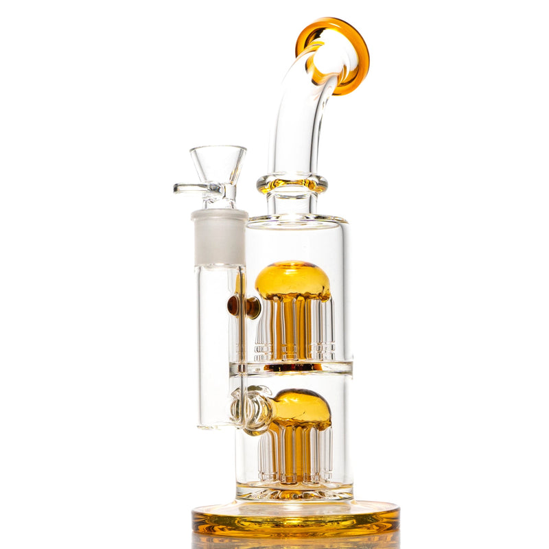 Shooters - Double Tree Perc Rig - Amber Accents - The Cave