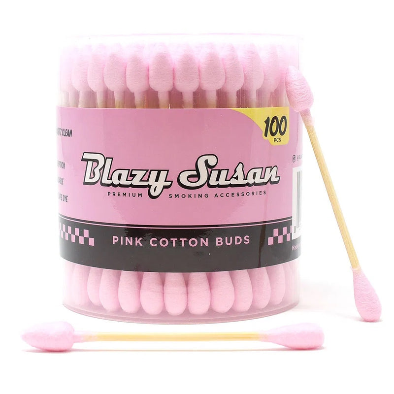 Blazy Susan - Cotton Buds - 100 Count Pink - The Cave