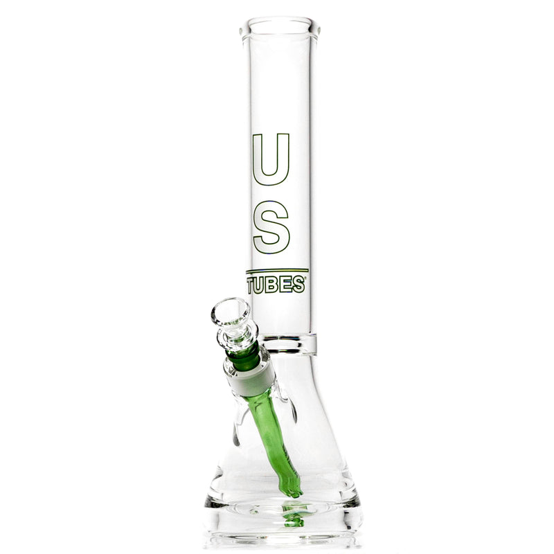 US Tubes - 14" Beaker 50x5 - Constriction - Green Vertical Label - The Cave