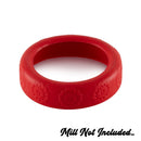 Flower Mill - 2.5" Silicone Mill Grip - Red - The Cave