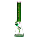 Phoenix Star - 16" Beaker w/ Ice Pinch - 7mm - Green & Pink - The Cave