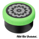 Flower Mill - 3.5" Pro - Silicone Mill Grip - Green (Glow In The Dark) - The Cave