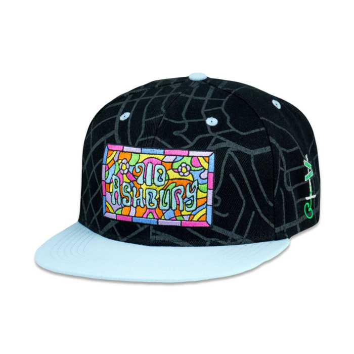 Grassroots - 710 Ashbury Mosaic Black Snapback Hat - Large/XL - The Cave