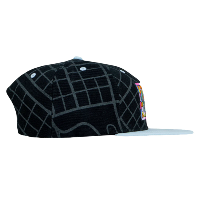 Grassroots - 710 Ashbury Mosaic Black Snapback Hat - Large/XL - The Cave