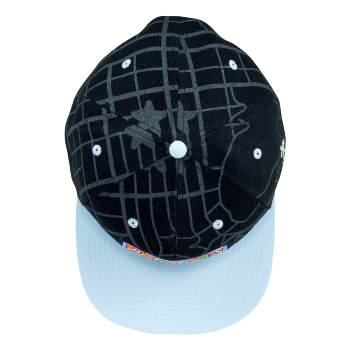 Grassroots - 710 Ashbury Mosaic Black Snapback Hat - Large/XL - The Cave