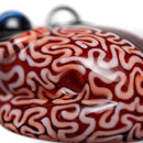 AKM - Split Skull Pendant - Kandy Apple Red/Ghost & Braintech - The Cave