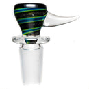 Aaron Vigil - Worked Horn Slide - 18mm - Blue & Green w/ Steelwool
