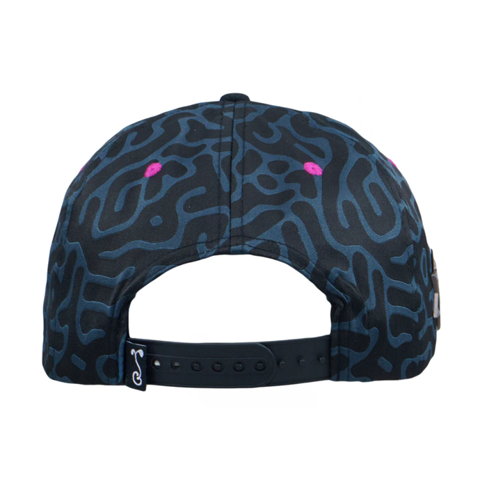 Grassroots - Android Jones Kilgore Trout Coral Black Snapback Hat - Large/XL - The Cave