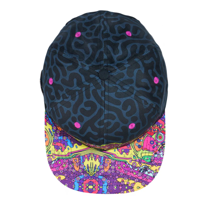 Grassroots - Android Jones Kilgore Trout Coral Black Snapback Hat - Small/Medium - The Cave