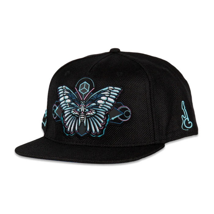 Grassroots - Bass Physics Butterfly Black Snapback Hat - Large/XL - The Cave