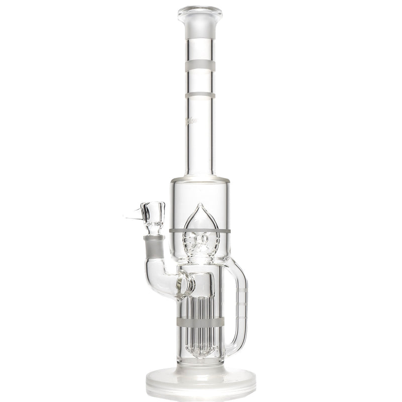 Ben Wilson - Recycler Straight Tube - Fused 6 Arm to Triple Donut - Sandblasted - The Cave