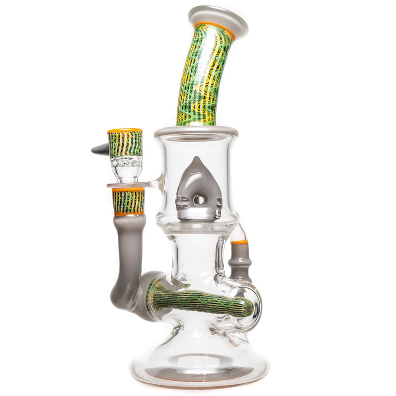 Ben Wilson x Leisure - Hollow Foot Inline Recycler w/ Triple Donut Perc - Portland Grey w/ Hypnotech - The Cave